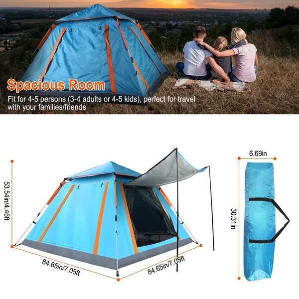 4-5 Person Camping Tent - Waterproof Family Tent Mosquito Nets