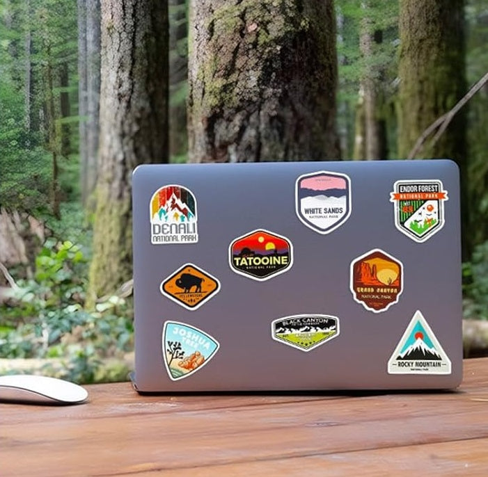100 National Parks Stickers - Waterproof Vinyl Decals Set