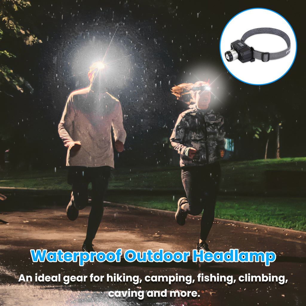 Motion Sensor LED Headlamp - Rechargeable Zoomable Headlight