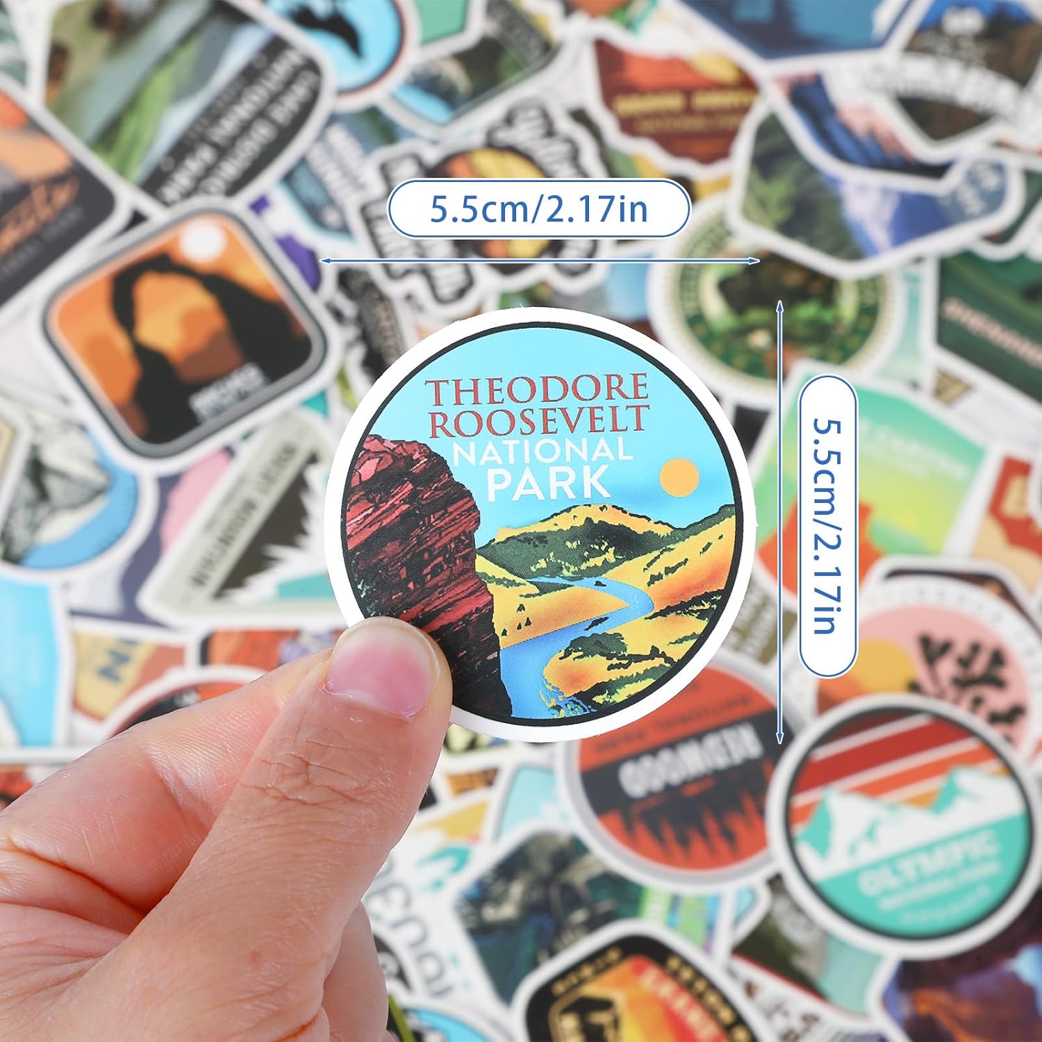 100 National Parks Stickers - Waterproof Vinyl Decals Set