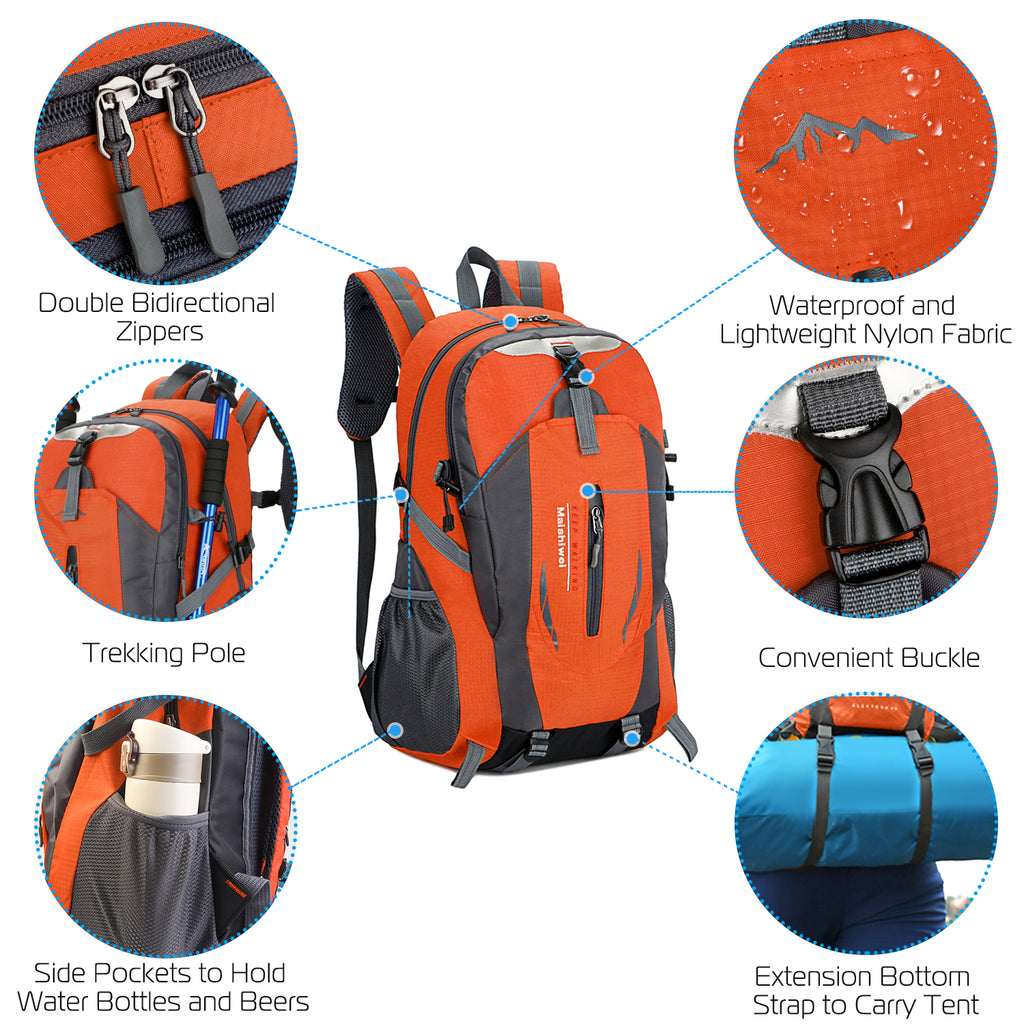 36L Outdoor Backpack - Waterproof Hiking Daypack