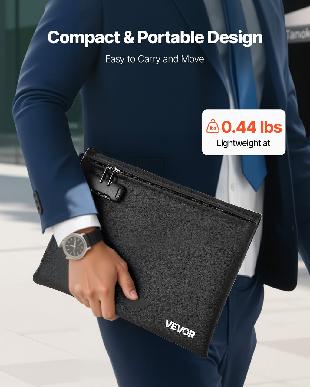 Fireproof Waterproof Document Bag with Lock